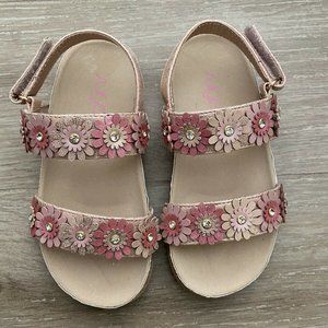 SOLD Sugar Floral Sandal in Rose Gold (New no tags)